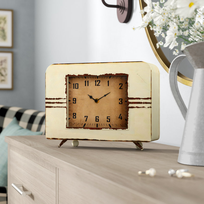 Laurel Foundry Modern Farmhouse Metal Mantel Clock & Reviews Wayfair